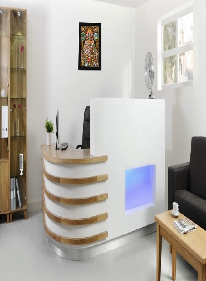 101Temples - Divinity Eternity Spirituality Wood - Sri Kubera Lakshmi Darbar God Photo Frame For Pooja Room With Wall Hook (10 X 13 ", Matt Finish, Multicolor) - Image 5